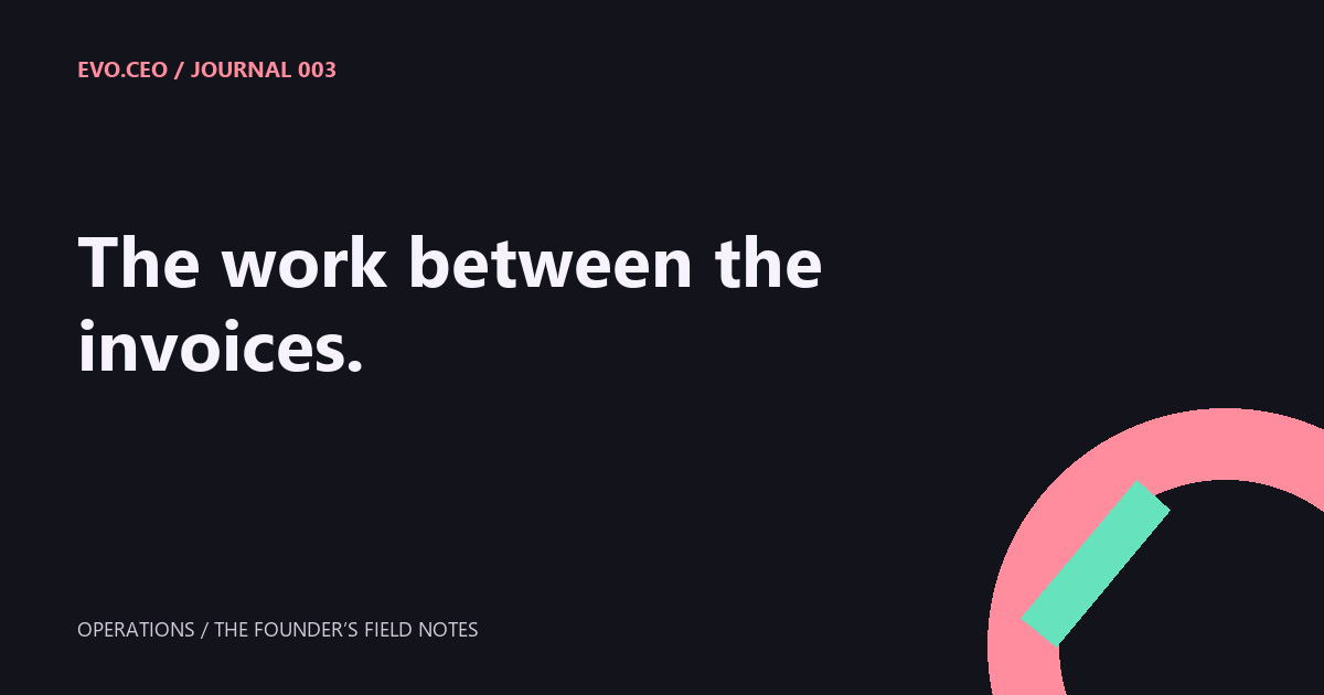 The work between the invoices.
